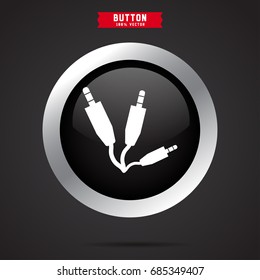 Music connector jacks icon