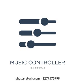 music controller icon vector on white background, music controller trendy filled icons from Multimedia collection, music controller vector illustration