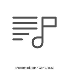 Music and controls related icon outline and linear vector.