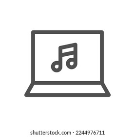 Music and controls related icon outline and linear vector.