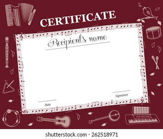 Music Course Certificate 