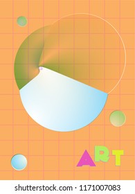 Music cover in blue, violet, pink, green colors. Rock concert flyer. Minimal tech brochure. Gradient layout. Vibration audio cover. Creative party advertise. Vintage wave template.