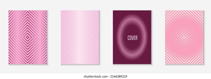 Music cover. Color mobile screen, notebook, page, banner layout. Purple and pink. Music cover with minimalist geometric line and trendy shapes.