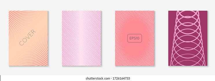 Music cover. Cool invitation, folder, journal, flyer mockup. Pink and purple. Music cover with minimalist geometric line and trendy shapes.