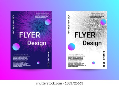 Music Cover design. A set of modern abstract backgrounds. Abstract party posters. Futuristic wave patterns are distorted with dotted lines. Techno Music Festival Advertising. Dance party background.