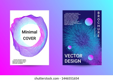 Music Cover design. A set of modern abstract backgrounds. Abstract party posters. Futuristic wave patterns are distorted with dotted lines. Techno Music Festival Advertising. Dance party background.