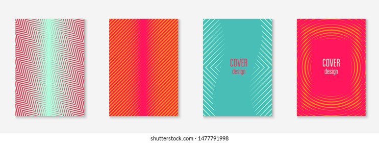 Music cover. Digital flyer, wallpaper, journal, notebook layout. Orange and green. Music cover with minimalist geometric line and trendy shapes.