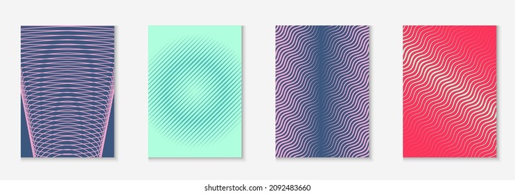 Music cover. Linear mobile screen, presentation, flyer, notebook mockup. Red and green. Music cover with minimalist geometric line and trendy shapes.