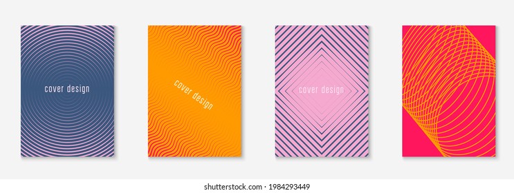 Music cover. Orange and pink. Vintage invitation, mobile screen, presentation, report mockup. Music cover with minimalist geometric line and trendy shapes.