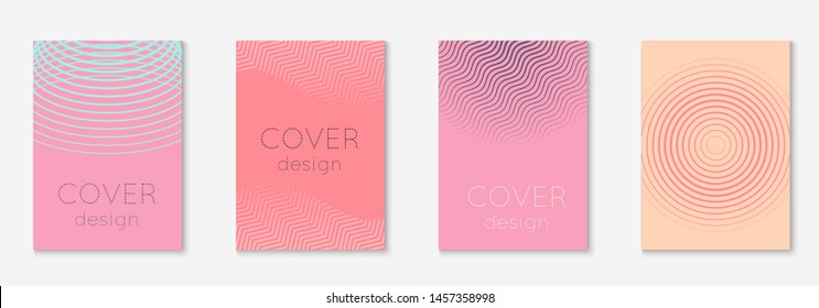 Music cover. Pink and purple. Retro report, presentation, web app, flyer mockup. Music cover with minimalist geometric line and trendy shapes.