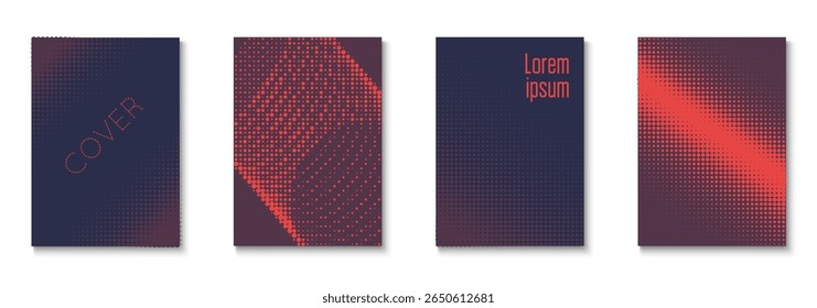 Music Cover Set. Cool Circles In Minimal Layout. Futuristic Elements On Flat Page. Book Flyer. Minimalist Line Poster. Geometric Dot Template. Trendy Music Cover