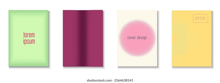 Music Cover Set. Cool Memphis Art With Circles. Minimalistic Brochure In 2d Frame. Wave Flyer. Minimalist Dot Texture. Geometric Business Poster. Trendy Music Cover