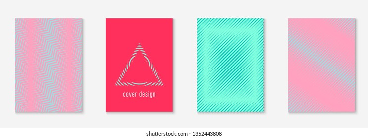Music cover. Texture notebook, invitation, web app, presentation layout. Red and green. Music cover with minimalist geometric line and trendy shapes.