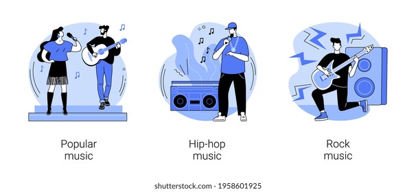 Ilustraciones de vectores de concepto abstracto de la cultura musical.