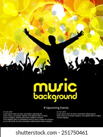 Music dance background, vector