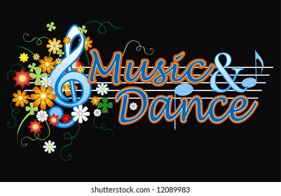 music, dance and flower