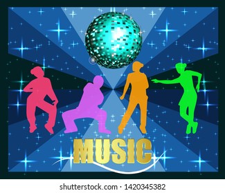 Music dance party banner decor