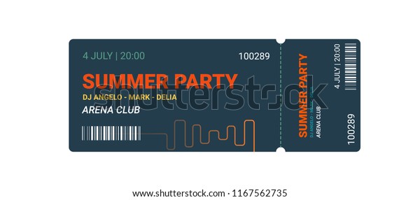 Music, Dance, party, Live Concert\
entrance vector tickets templates. Ticket for entrance to the\
event. Modern elegant illustration template of Ticket\
Card
