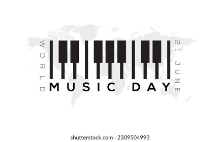 music day logo, world music day illustration, world music day 21 june