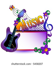 Music design background vector.