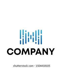 music design logo vector record play button equalizer template 