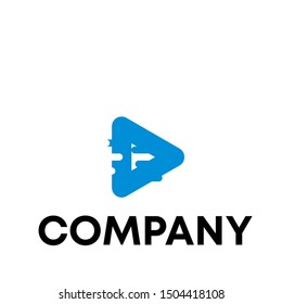 music design logo vector record play button equalizer template 