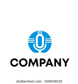 music design logo vector record play button equalizer template 