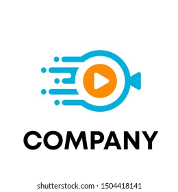 music design logo vector record play button equalizer template 