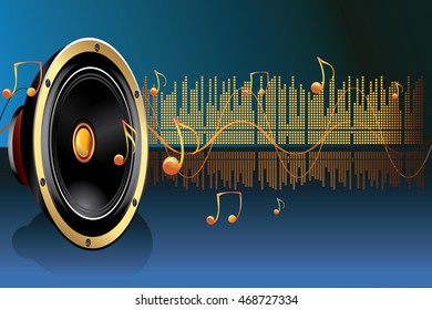 Music design - loudspeaker and notes