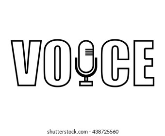 Music design. microphone icon. isolated image. vector graphic