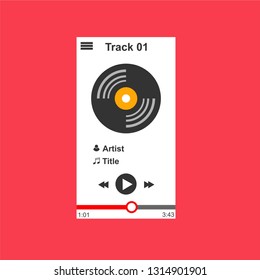 Music design. Online concept. Media illustration - Vector
