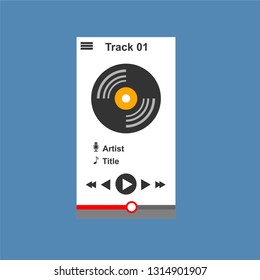 Music design. Online concept. Media illustration - Vector