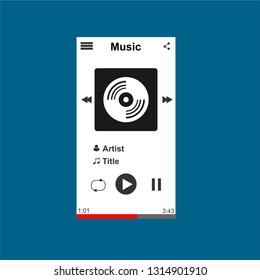 Music design. Online concept. Media illustration - Vector