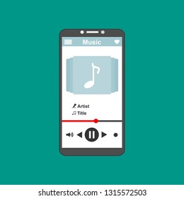 Music design. Online concept. Media illustration - Vector