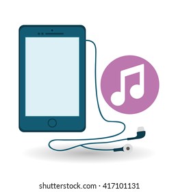 Music design. Online concept. Media illustration