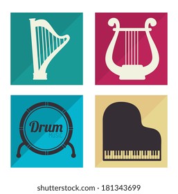 music design over  background vector illustration