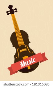 music design over beige background vector illustration