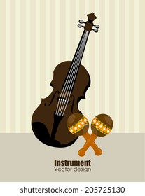 Music design over beige background, vector illustration