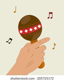 Music design over beige background, vector illustration
