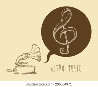 Music design over beige background, vector illustration
