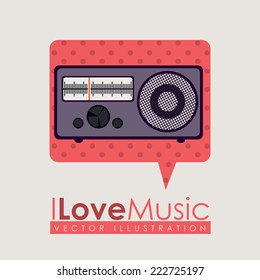 Music design over beige background, vector illustration 