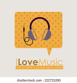 Music design over beige background, vector illustration 