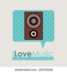 Music design over beige background, vector illustration 