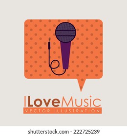 Music design over beige background, vector illustration 