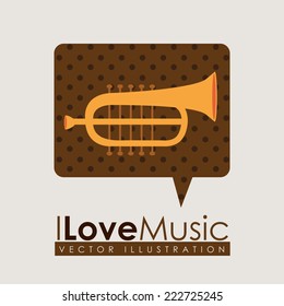 Music design over beige background, vector illustration 