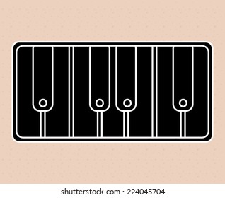 Music design over beige background, vector illustration
