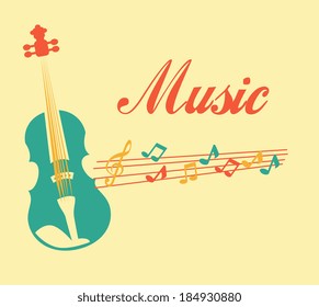 Music design over beige background,vector illustration