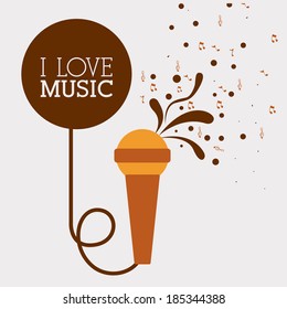 Music design over beige background,vector illustration