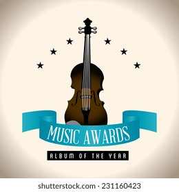 Music design over beige background,vector illustration