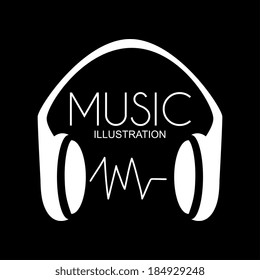 Music design over black background,vector illustration